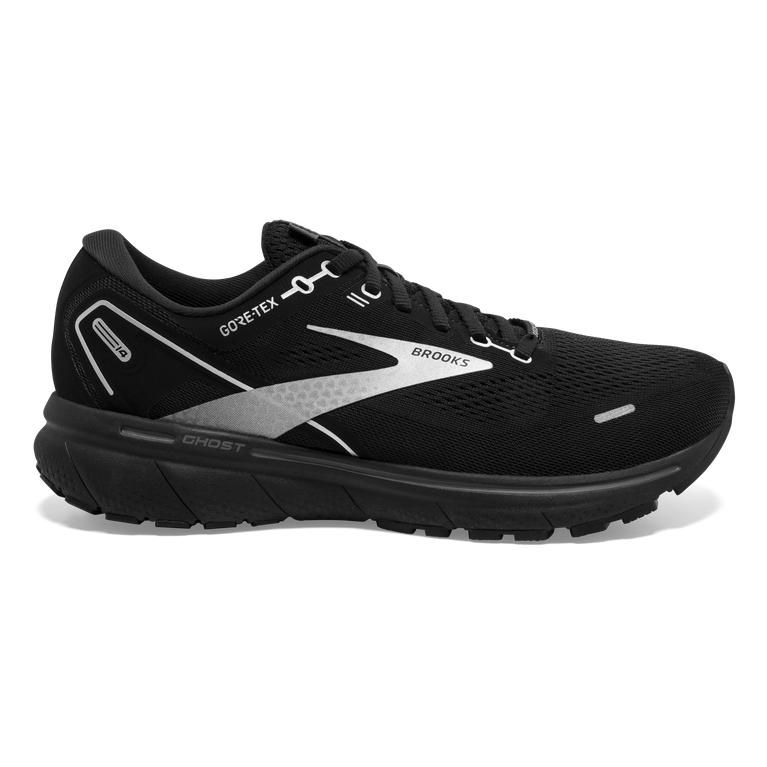 Brooks Mens Ghost 14 Gtx Cushion Road Running Shoes - Black/White/Charcoal/Ebony (951837-FTR)